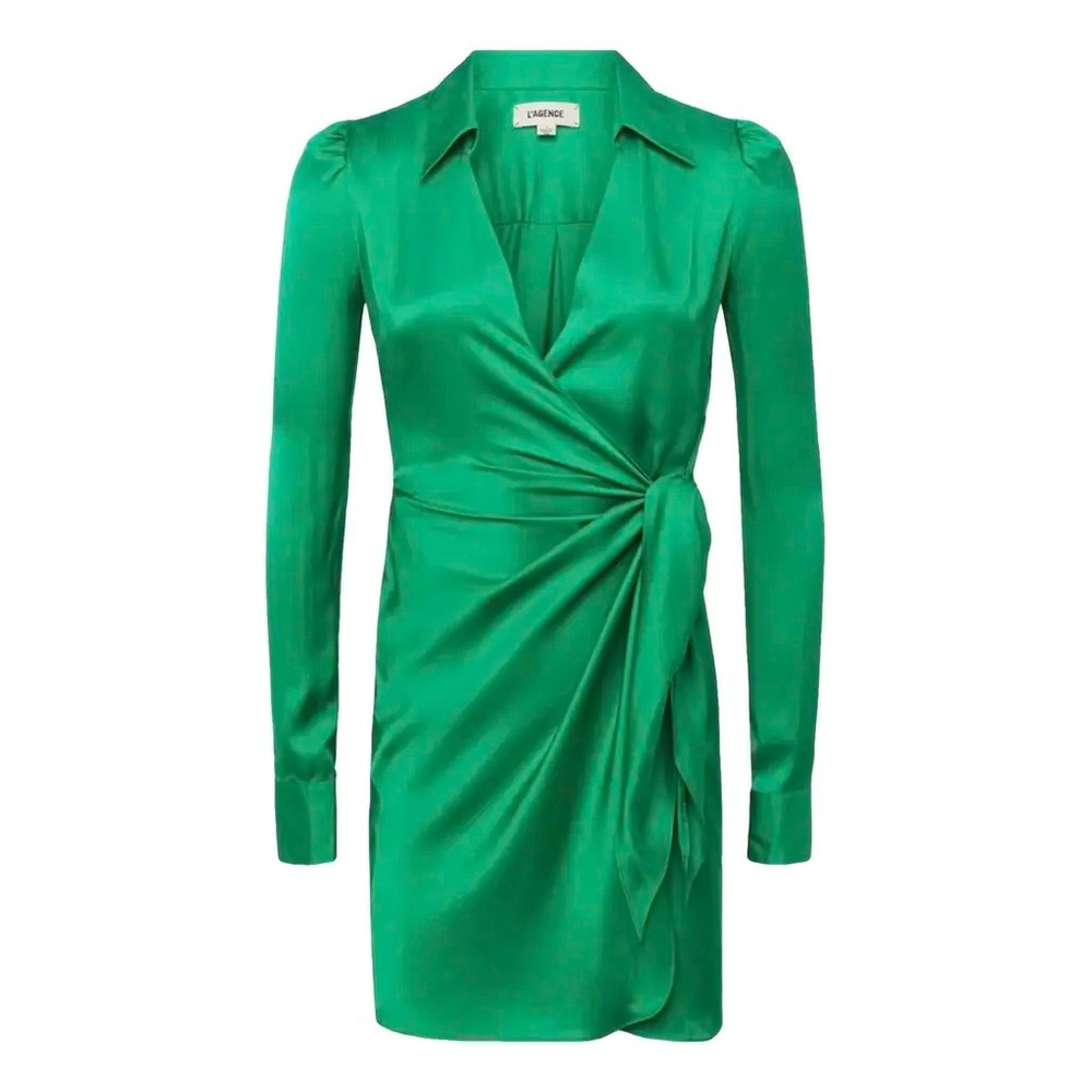 L'Agence Amani Wrap Mini Dress